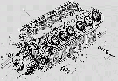 БЛОК ЦИЛИНДРОВ В СБОРЕ 240-1002012-Е